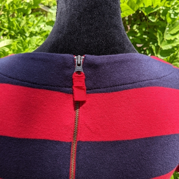 Talbots Red & Navy Striped Sheath Dress - Picture 7 of 10